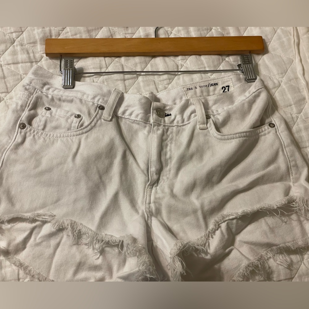 Rag and Bone white Jean shorts. Size 27